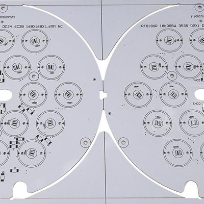 Thickness 1.6mm 2.0mm Custom LED Circuit Board Aluminum Base