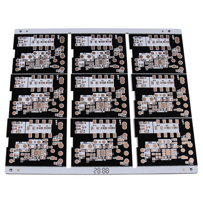 LED Wall Lamp Downlight 25um Copper PCB Board OEM Black Silkscreen