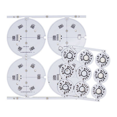 White Solder Mask Aluminum Single Sided PCBs SMT For LED Lighting