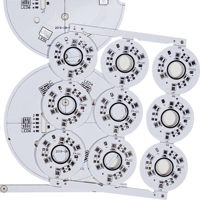 White Solder Mask Aluminum Single Sided PCBs SMT For LED Lighting